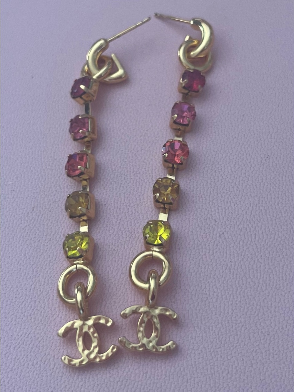 Chanel Modern Barbie Gold-Tone Drop Earrings